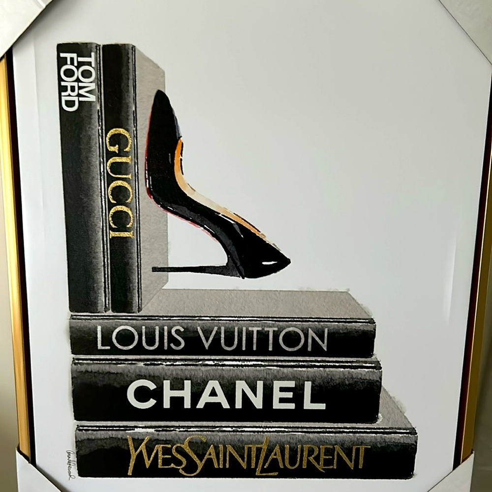 YSL Prada LV Coco Chanel Christian Dior Paris Valentino Books ART CAVAS 💖Rare💯